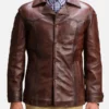 Mens Steve Brown Leather Jacket