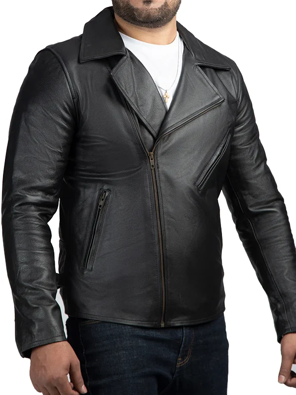 Mild Grain Leather Biker Jacket