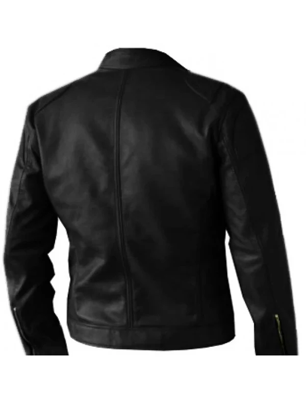 Pure Black Leather Jacket