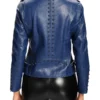 Womens Faux Leather Jacket, Double Zip Up Jacket