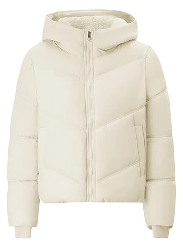 Womens Lightweight Quilted Hooded Puffer Jacket