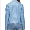 Women's Slim Open Front Lapel Blazer Faux Leather Jacket