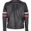 Alberton Men’s Black Biker Leather Jacket Back