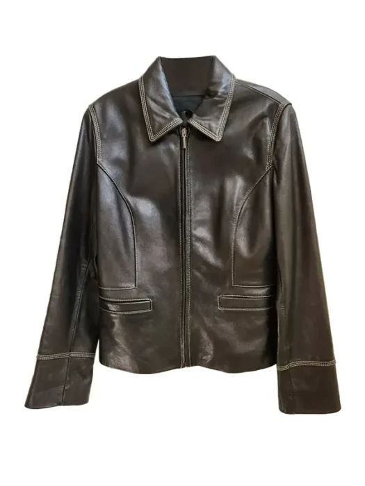 Casual Soft Leather Biker Jacket Womens​