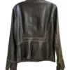 Casual Soft Leather Biker Jacket Womens​ Back