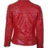 Charlotte Studded Leather Biker Jacket back