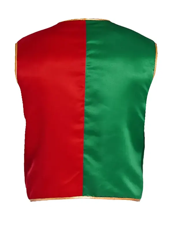 Christmas Red and Green Ringleader Vest Back