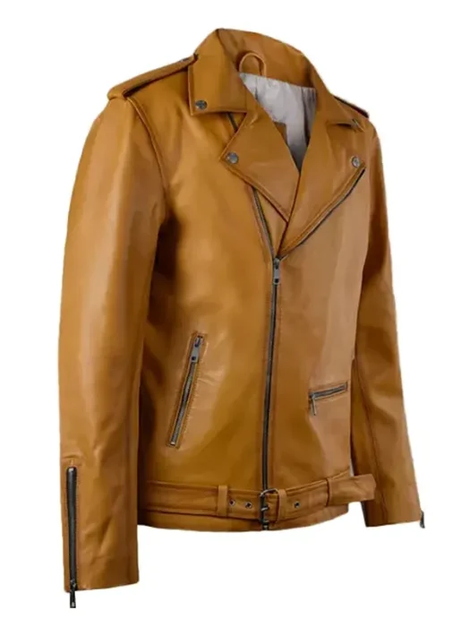 Derek Men’s Caramel Biker Jacket