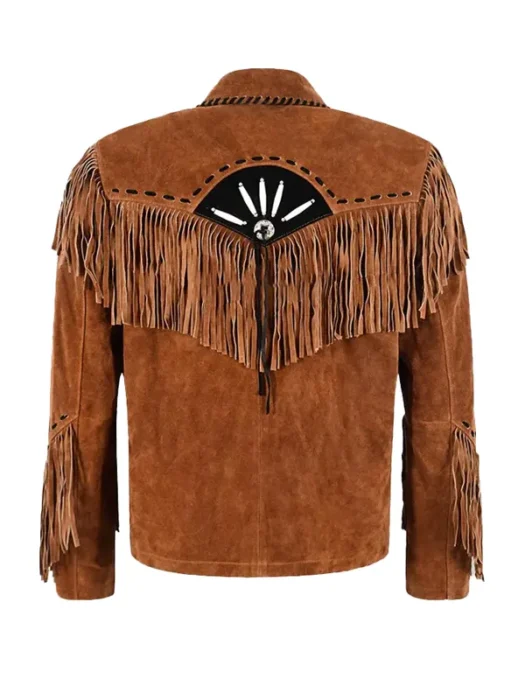 Gilbert Men’s Suede Fringe Jacket Back