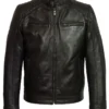 James Cafe Racer Leather Jacket