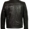 James Cafe Racer Leather Jacket Back