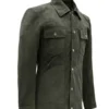 Jewel Men’s Green Leather Jacket