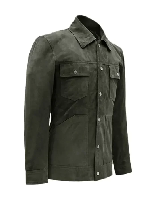 Jewel Men’s Green Leather Jacket