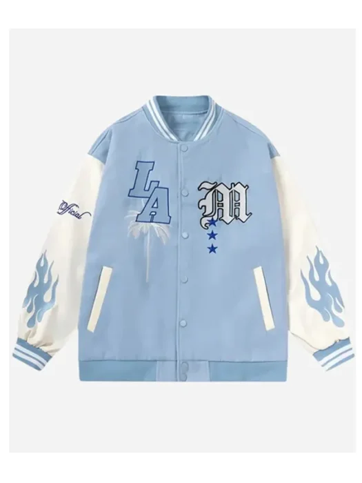 LA Blue Varsity Bomber Jacket