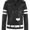 Medley Men’s Black Cafe Racer Leather Jacket