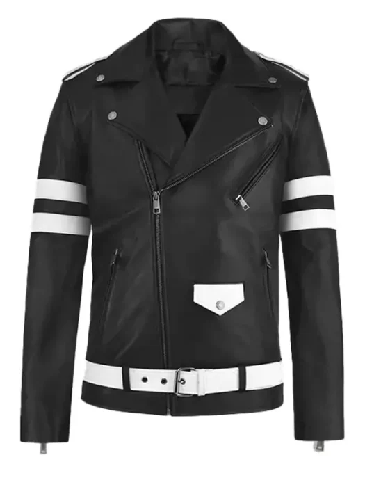 Medley Men’s Black Cafe Racer Leather Jacket