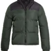 Men Blue and Green Nuptse Puffer Jacket