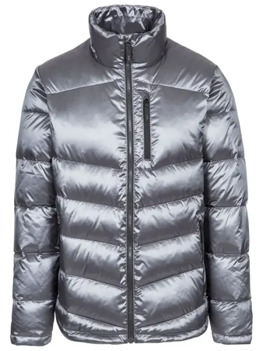 Men Casual Silver Down Puffer Jacket