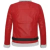 Men Christmas B3 Red Shearling Bomber Jacket Back