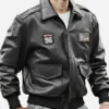 Men’s Air Force Pilot Style Black Bomber Jacket