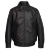 Men’s Black Leather Blouson Jackets