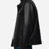 Men’s Black Sheepskin Leather Trucker Jacket