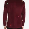 Mens Burgundy Christmas Blazer Back