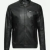 Men’s Cafe Racer Classic Black Leather Jacket