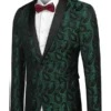 Mens Floral Tuxedo Paisley Shawl Lapel Blazer