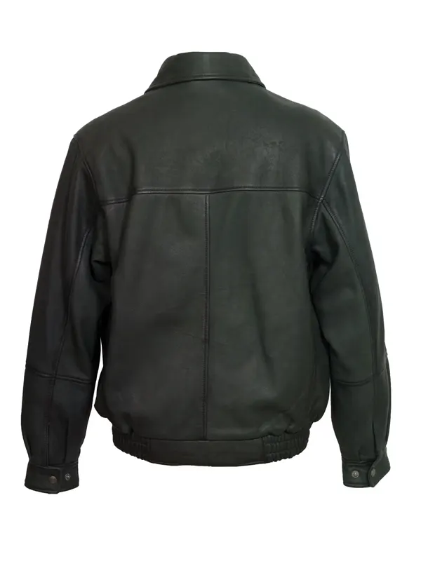 Men’s Leather Blouson Jacket Back