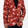 Mens Santa Claus Christmas Red Blazer