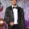 Men's Sequin Peak Lapel Sparkly Party Show Glitter Coat