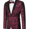 Mens Stylish Dragon Floral Blazer