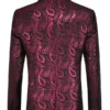 Men's Stylish Dragon Floral Blazer Back