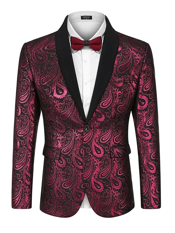 Men’s Stylish Dragon Floral Blazer