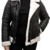 Mia Womens Shearling Leather Jacket