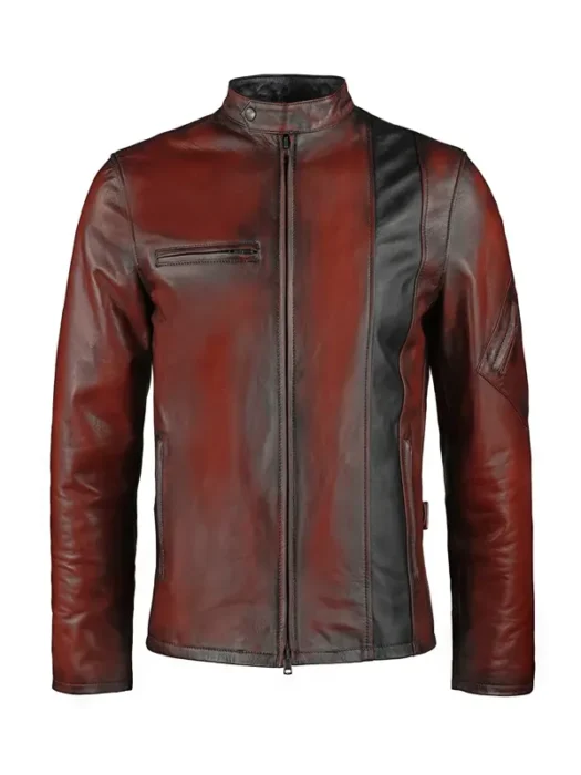 Preston Men’s Red Rider Leather Jacket