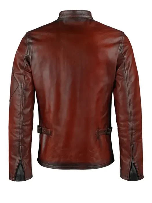 Preston Men’s Red Rider Leather Jacket Back