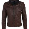 Rodrigo Men’s Dark Brown Leather Jacket