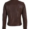 Rodrigo Men’s Dark Brown Leather Jacket Back