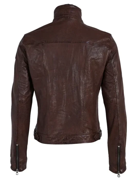 Rodrigo Men’s Dark Brown Leather Jacket Back