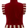 Tudor Renaissance Red Velvet Vest Back