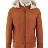 Winston Men’s Hooded Shearling Leather Jacket