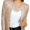 Women Open Front Jacket Party Sequin Blazer Back