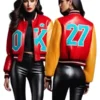 A sexy varsity jacket for women