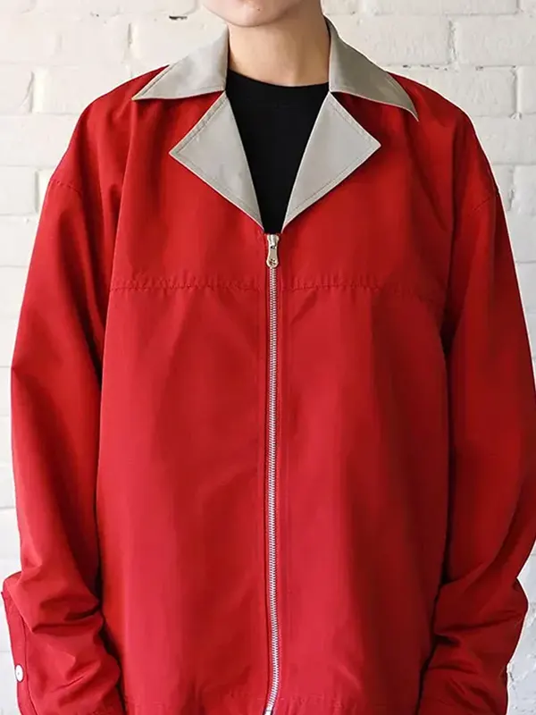 Beyond Journey’s End Frieren Full-Zip Cotton Red Jacket