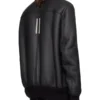 Black & Off-White Porterville Classic Flight Leather Jacket Back