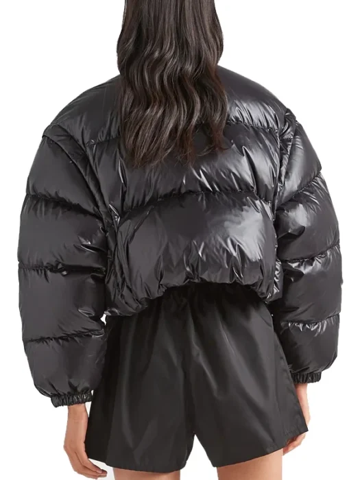 Black Prada Puffer Jacket Back