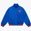 Blue New York Knicks Full-Zip Satin Jacket