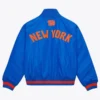 Blue New York Knicks Satin Full-Zip Jacket